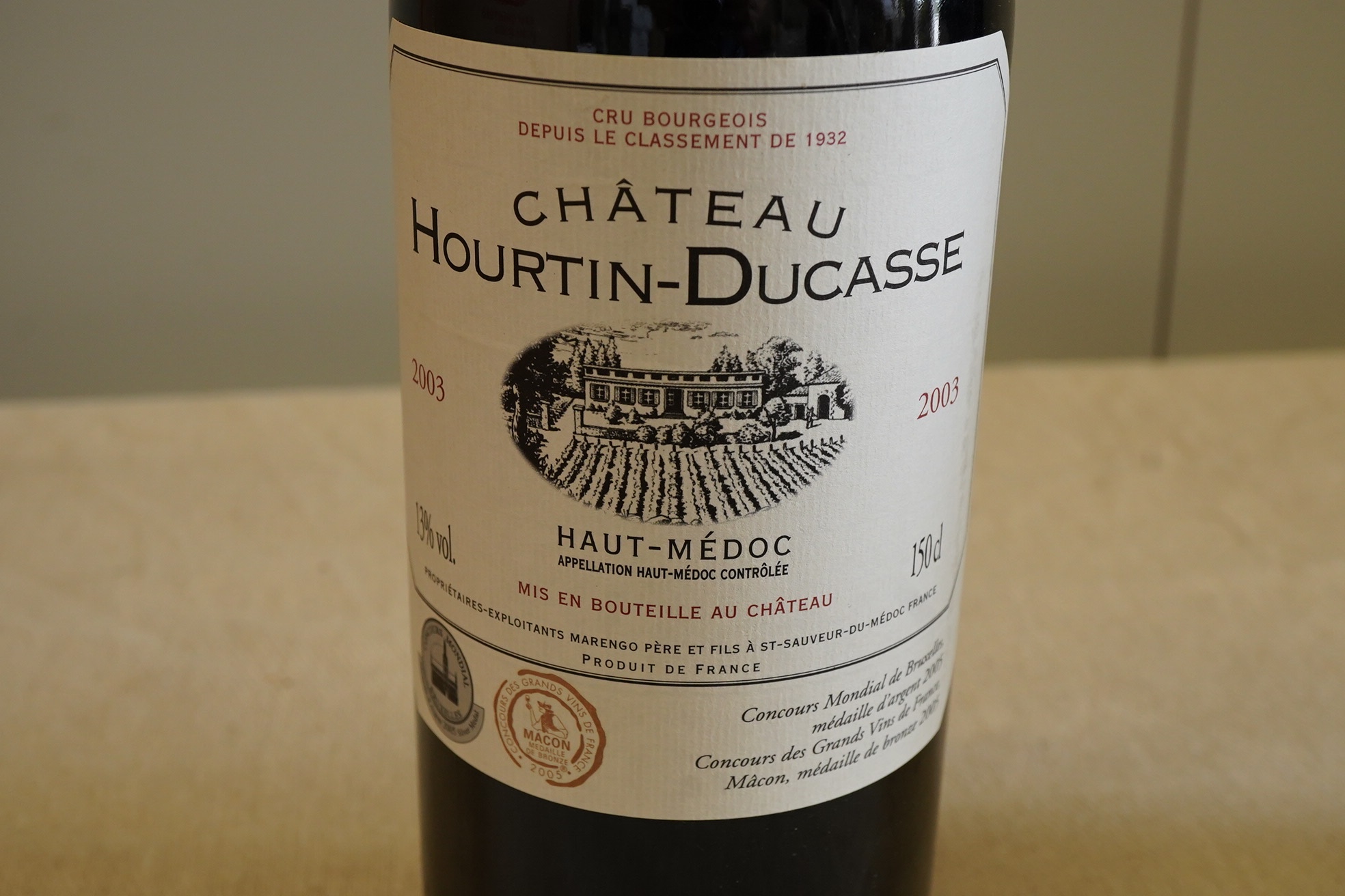 Château Hourtin-Ducasse, 2003